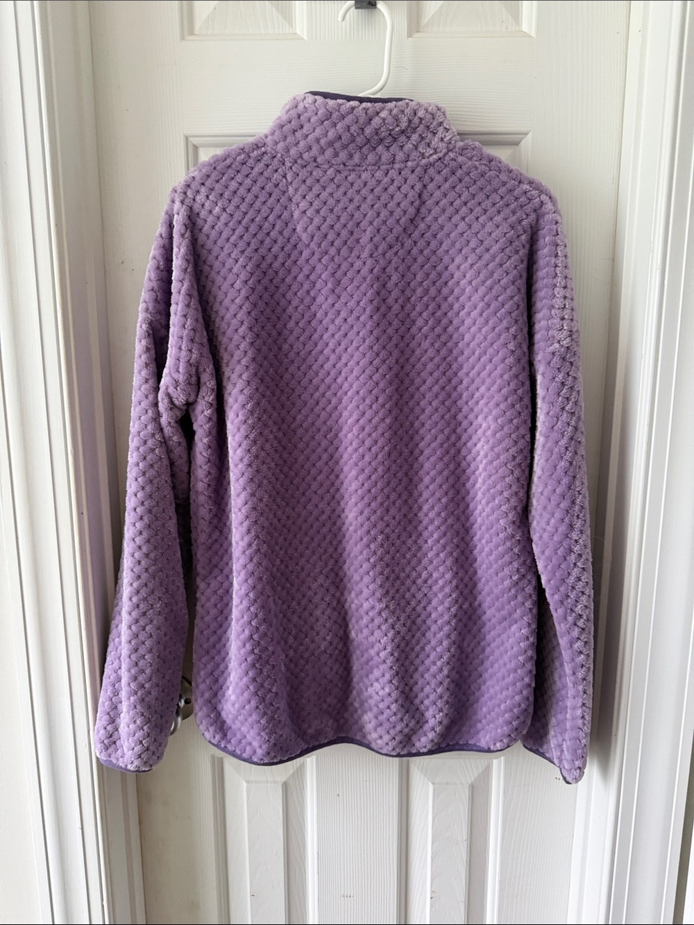 Simply Southern Lavender Textured Fleece Pullover Jacket - Picture 4 of 4